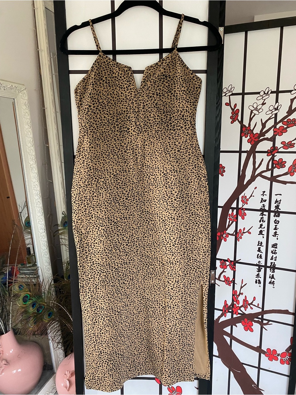 Manners London Leopard-Print Midi Body Contour Dress